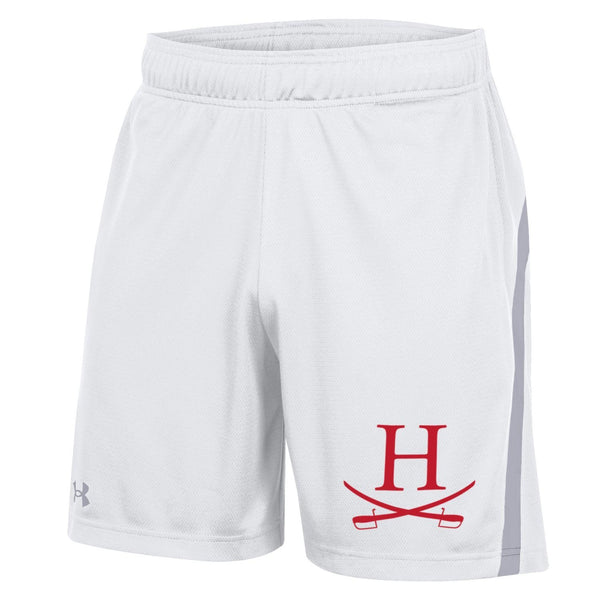 Mens Under Armour Game Day Tech Mesh Shorts - White & Gray