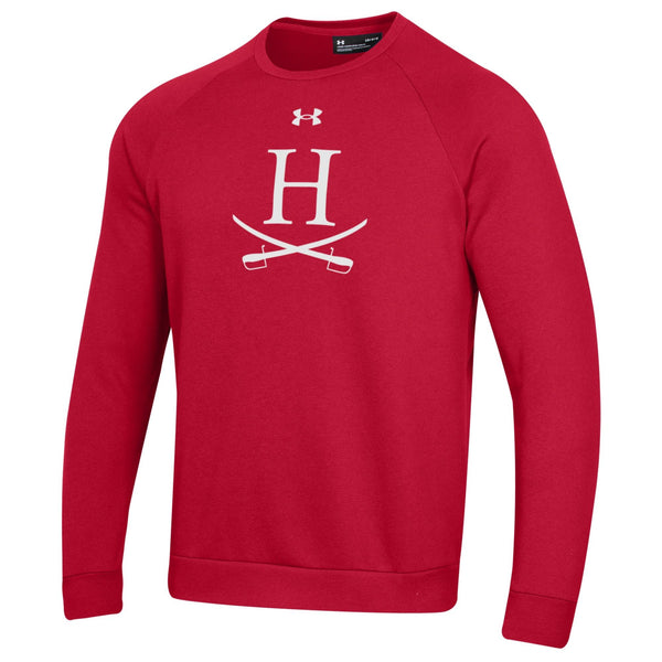Mens Under Armour All Day Fleece Crew - Red