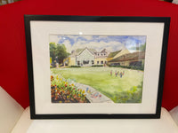 Set of Four Heights School Original Watercolor Paintings