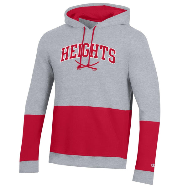 HEIGHTS Embroidered Champion Hoodie Gray & White