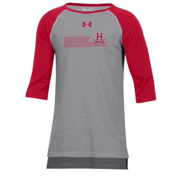 Under Armour Youth Freestyle Baseball Tee - Gray/Red