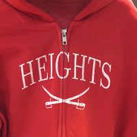 YOUTH SMALL Champion Heights Full Zip Red Hooded Sweatshirt