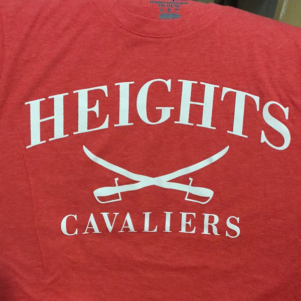 Youth Champion Red Short Sleeve Shirt - Heights Cavaliers