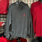 L.L. Bean Heights Heather Gray Quarter Zip Sweater